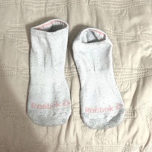 Womens reebok pink and white socks